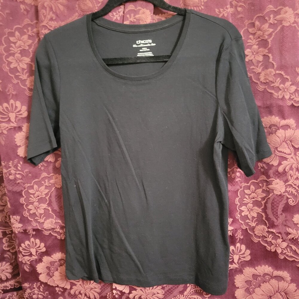 Chico's Black T-shirt Size 2